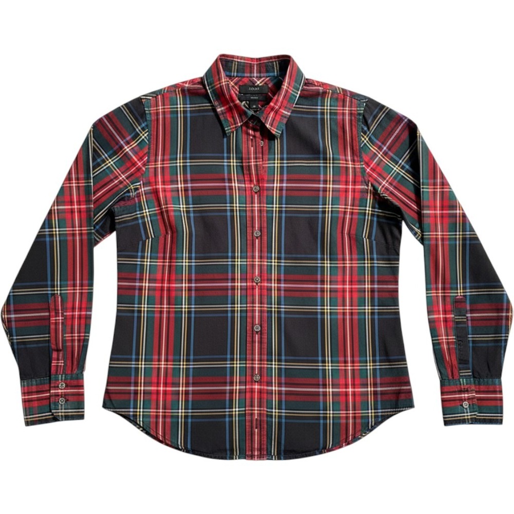 J.Crew Perfect Shirt 10P Red Green Tartan Plaid Button Down Cotton E6867 Womens